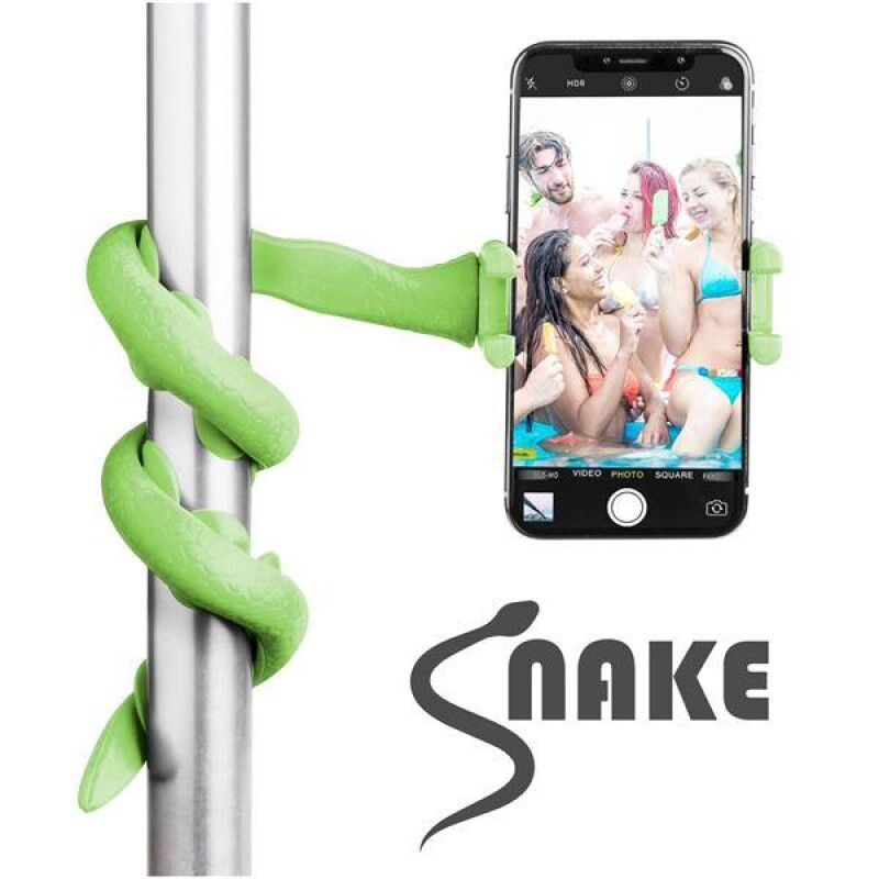 CELLY Ευέλικτο Selfie Stick SNAKE - Πράσινο